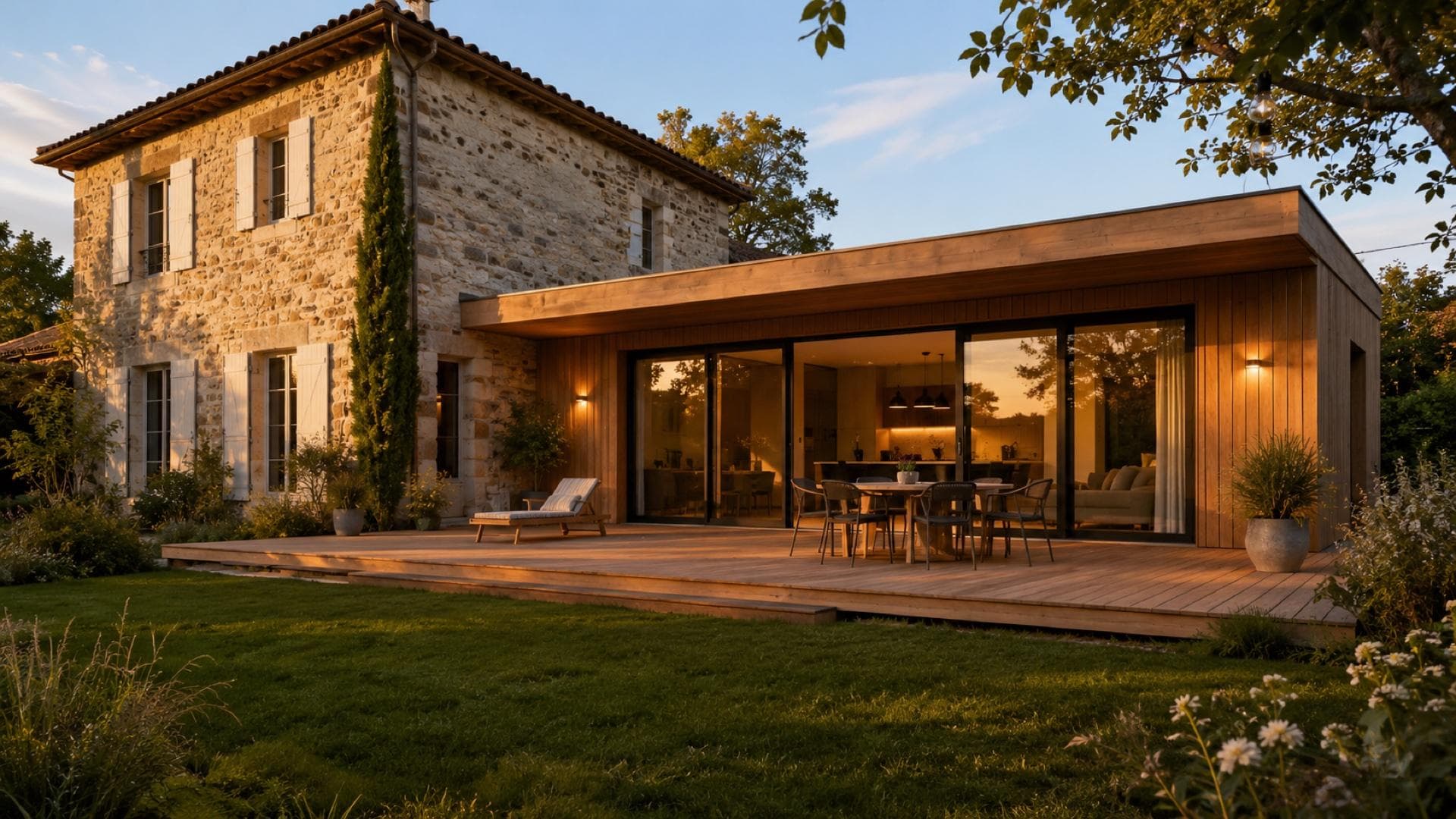 Extension ossature bois coordonnée par M&M CONSTRUCTION
